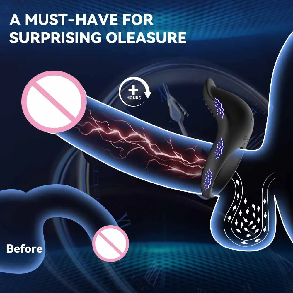 Anneau Vibrant Connecté – Stimulation Double & Contrôle via App